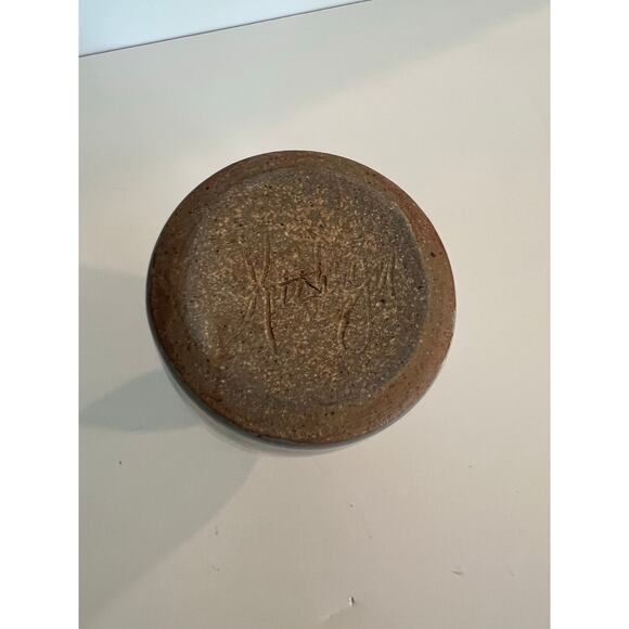 Hand Crafted Pottery Stoneware Blue & Gray Salt Glazed Pitcher Signed JL - Picture 6 of 9